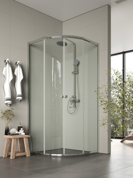 Душевой уголок Agger A01-090TCR/G 90x90 профиль Хром стекло прозрачное Душевой уголок Agger A01-090TCR/G 90x90 профиль Хром стекло прозрачное