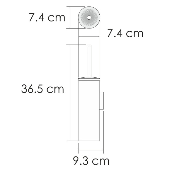 Ершик для унитаза WasserKRAFT K-1087GM Оружейная сталь