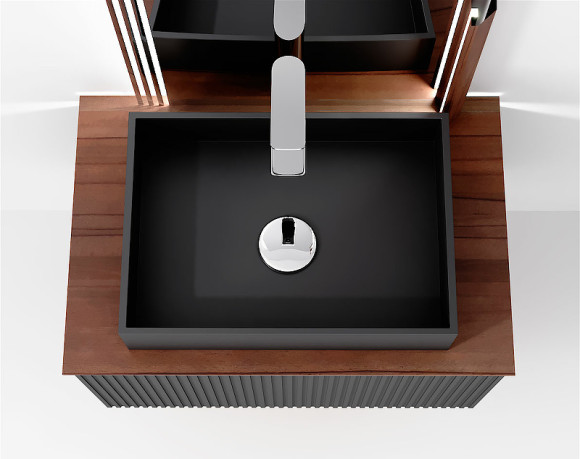 Тумба под раковину Jorno Strong 100 Str.01.100/P/A подвесная Антрацит