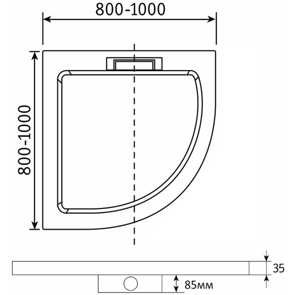 Душевой поддон из искусственного камня RGW GWS-31 100х100 03150400-01 Белый Душевой поддон из искусственного камня RGW GWS-31 100х100 03150400-01 Белый