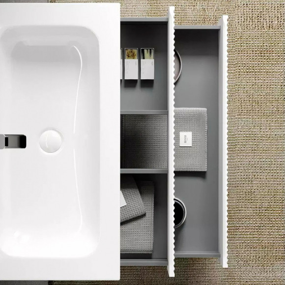 Тумба под раковину Sancos Snob R 80 SNR80W подвесная Bianco Тумба под раковину Sancos Snob R 80 SNR80W подвесная Bianco