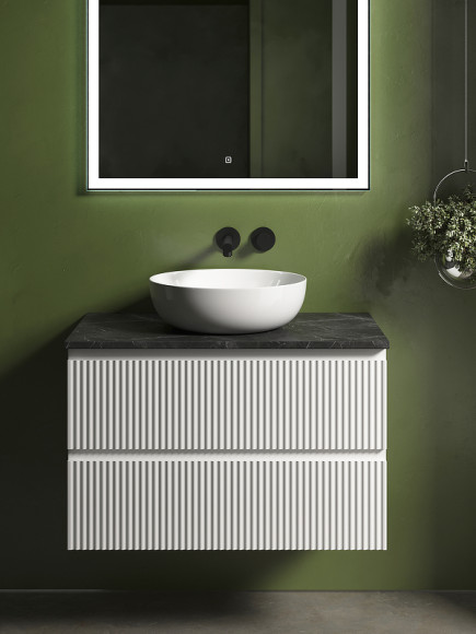 Тумба под раковину Sancos Snob R 80 SNR80W подвесная Bianco Тумба под раковину Sancos Snob R 80 SNR80W подвесная Bianco