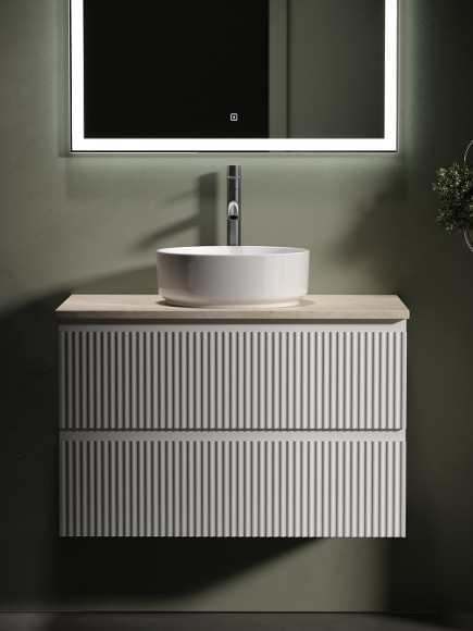 Тумба под раковину Sancos Snob R 80 SNR80W подвесная Bianco Тумба под раковину Sancos Snob R 80 SNR80W подвесная Bianco