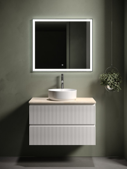 Тумба под раковину Sancos Snob R 80 SNR80W подвесная Bianco Тумба под раковину Sancos Snob R 80 SNR80W подвесная Bianco