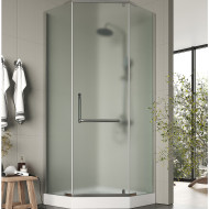 Душевой уголок Agger 90x90 A03-090MCR с поддоном профиль Хром стекло матовое Душевой уголок Agger 90x90 A03-090MCR с поддоном профиль Хром стекло матовое