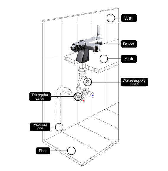 Смеситель на борт ванны Gappo G1204 Хром