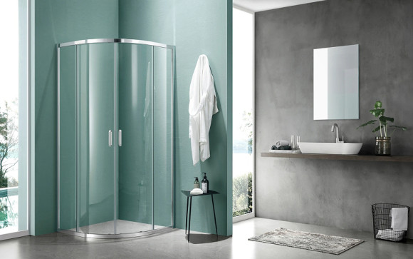 Душевой уголок Aquatek 80х80 AQ ARI RO 08020CH профиль Хром стекло прозрачное