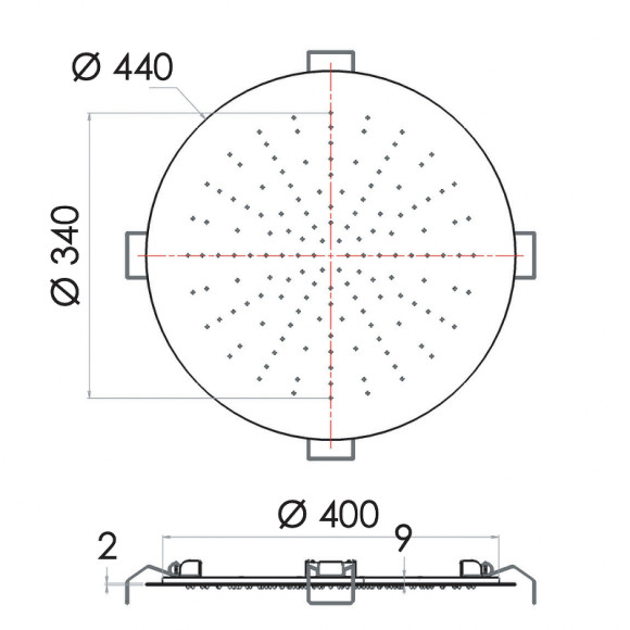 Верхний душ Remer 357EFM44 Хром Верхний душ Remer 357EFM44 Хром