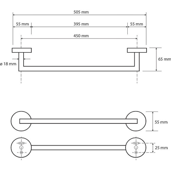 Полотенцедержатель Bemeta White 104204024 Белый матовый