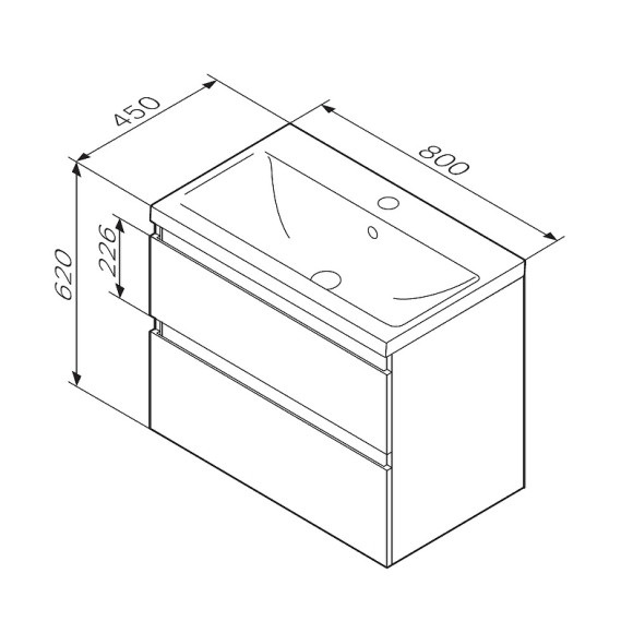 Тумба под раковину AM.PM X-Joy 80 M85AFHX0802BM подвесная Черная матовая Тумба под раковину AM.PM X-Joy 80 M85AFHX0802BM подвесная Черная матовая
