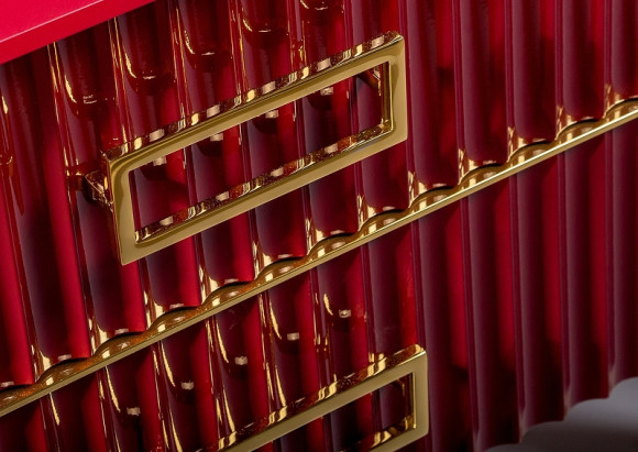 Тумба под раковину Boheme Armadi Art Monaco 100 867-100-RG Бордо глянец Золото