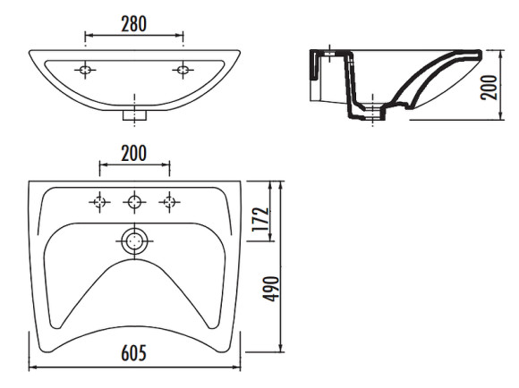 Раковина Creavit 60 BD060-00CB00E-0000 Белая Раковина Creavit 60 BD060-00CB00E-0000 Белая