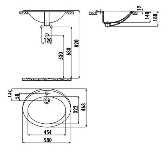 Раковина Creavit 58 TP230-00CB00E-0000 Белая Раковина Creavit 58 TP230-00CB00E-0000 Белая