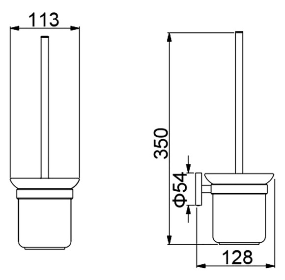 Ершик для унитаза Timo Saona 13061/03 Черный