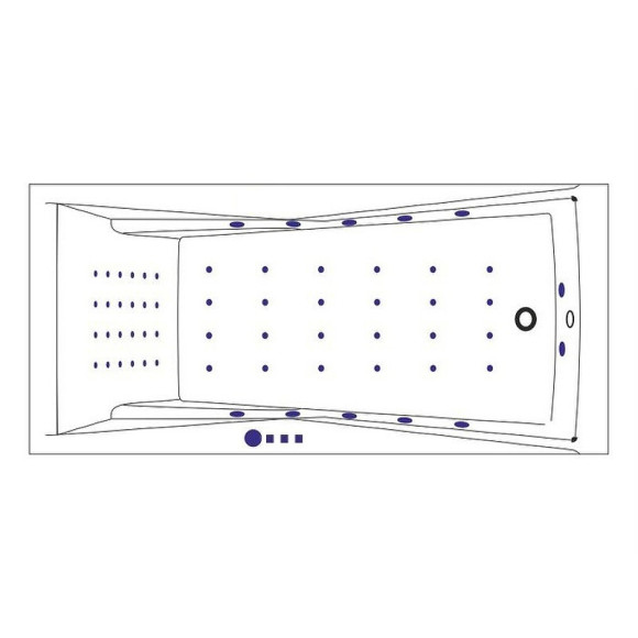 Акриловая ванна Whitecross Palace 170x75 0104.170075.100.NANO.CR с гидромассажем Акриловая ванна Whitecross Palace 170x75 0104.170075.100.NANO.CR с гидромассажем