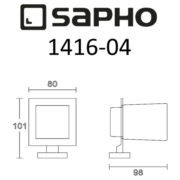 Стакан для зубных щеток Sapho Apollo 1416-04 Хром Стакан для зубных щеток Sapho Apollo 1416-04 Хром