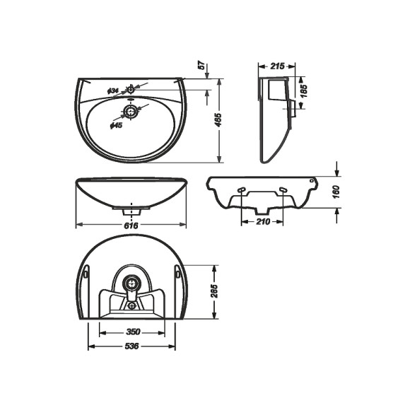 Раковина Sanita Виктория 60 WB.PD/Victoria/60-C/WHT.G/S1 Белая Раковина Sanita Виктория 60 WB.PD/Victoria/60-C/WHT.G/S1 Белая