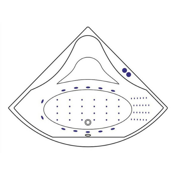 Акриловая ванна Excellent Glamour 150x150 WAEX.GLA15.NANO.CR с гидромассажем Акриловая ванна Excellent Glamour 150x150 WAEX.GLA15.NANO.CR с гидромассажем