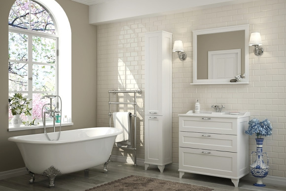 Тумба под раковину Aquaton Леон 80 Н 1A187801LBPS0 Дуб белый