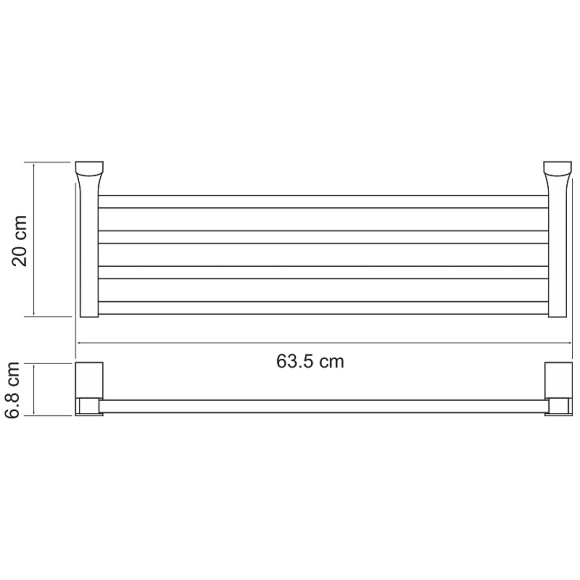 Полка для полотенец WasserKRAFT Leine K-5011W Хром Полка для полотенец WasserKRAFT Leine K-5011W Хром