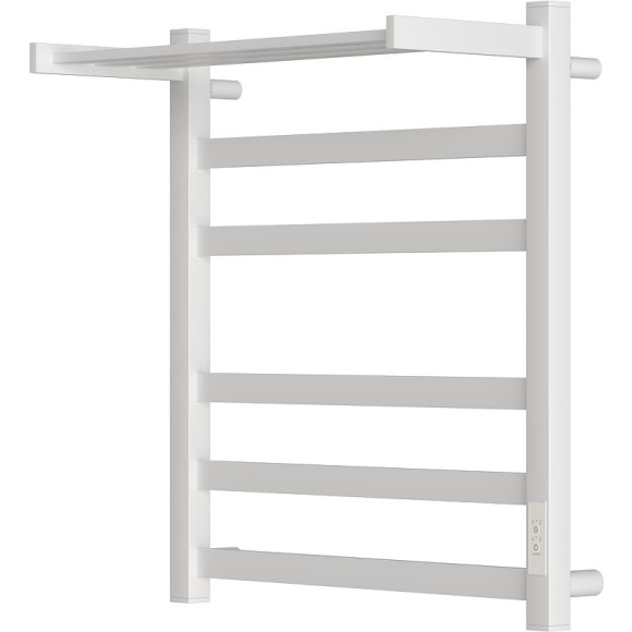 Электрический полотенцесушитель Point Меркурий PN83856PW П5 500x600 с полкой, диммер справа Белый Электрический полотенцесушитель Point Меркурий PN83856PW П5 500x600 с полкой, диммер справа Белый