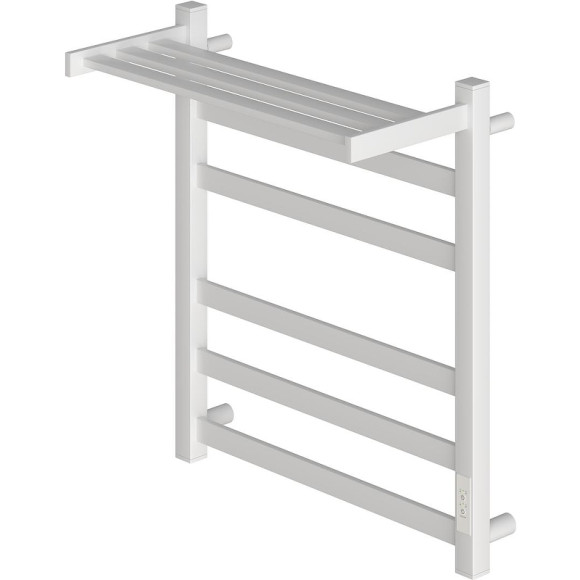 Электрический полотенцесушитель Point Меркурий PN83856PW П5 500x600 с полкой, диммер справа Белый Электрический полотенцесушитель Point Меркурий PN83856PW П5 500x600 с полкой, диммер справа Белый