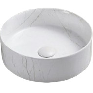 Раковина-чаша CeramaLux 35 C1112 Белая мраморная