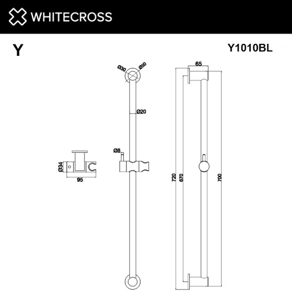 Душевая штанга Whitecross Y brushed gold Y1010GLB Брашированное золото Душевая штанга Whitecross Y brushed gold Y1010GLB Брашированное золото