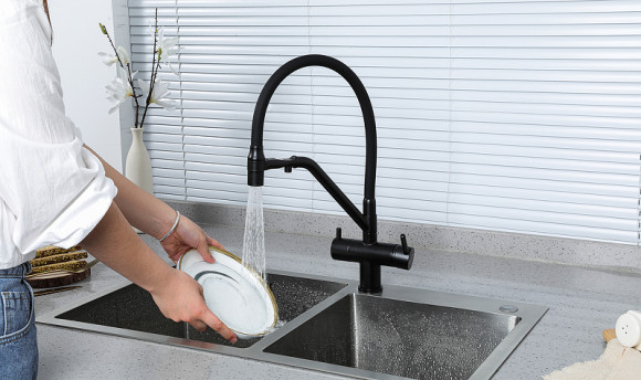 Смеситель для кухни Gappo G4398-86 Черный матовый