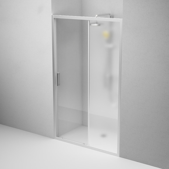 Душевая дверь AM.PM Gem 120 W90G-120-1-195MM профиль Хром матовый стекло матовое-прозрачное Душевая дверь AM.PM Gem 120 W90G-120-1-195MM профиль Хром матовый стекло матовое-прозрачное