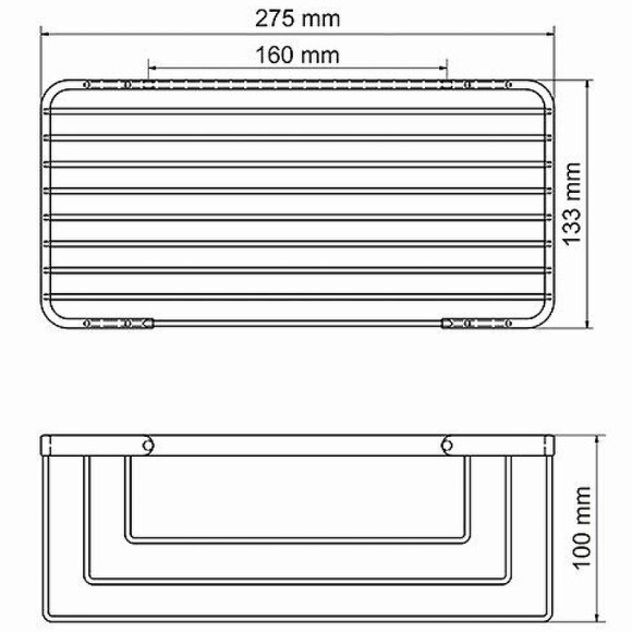 Полка корзина WasserKRAFT Exter K-744 Светлая бронза Полка корзина WasserKRAFT Exter K-744 Светлая бронза