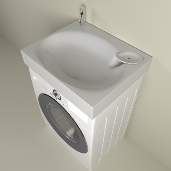 Раковина Marka One Lavanderia 600 на стиральную машину Белая Раковина Marka One Lavanderia 600 на стиральную машину Белая