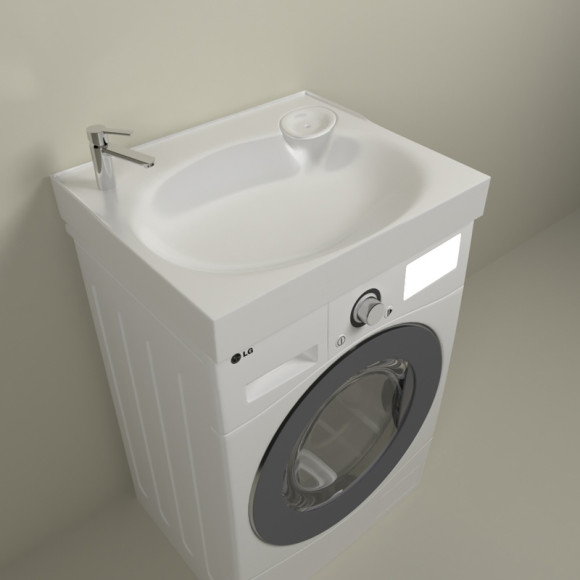 Раковина Marka One Lavanderia 600 на стиральную машину Белая Раковина Marka One Lavanderia 600 на стиральную машину Белая