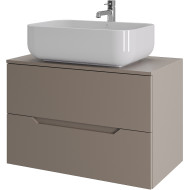 Тумба с раковиной Orange Line 80 Li-80TuLMDF+B03-600W подвесная Латте матовый