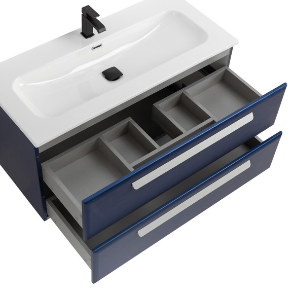 Тумба под раковину Cezares Eco-Cer-N 100 ECO-CER-N-1000-2C-SO-SPF-P подвесная Sapfiro без ручек