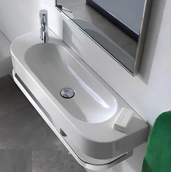 Раковина Globo Forty3 70 L SCT70.BI*1sx Белая Раковина Globo Forty3 70 L SCT70.BI*1sx Белая