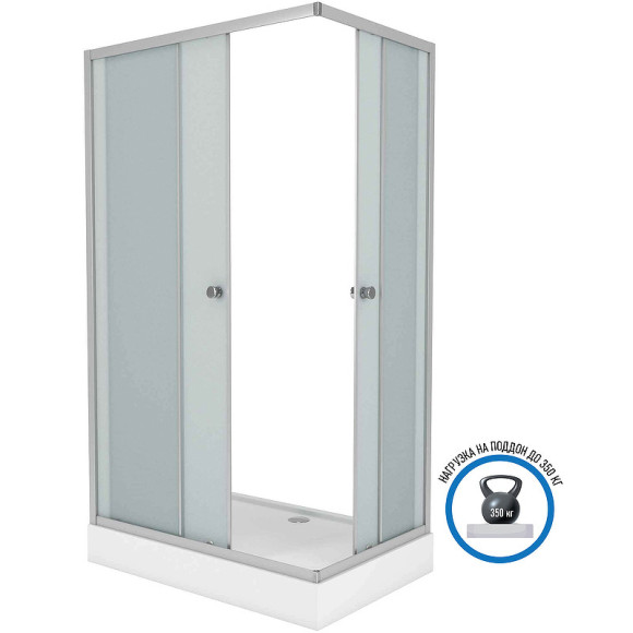 Душевой уголок Niagara Eco 110х80 NG-118-14Q профиль Серебро стекло матовое Душевой уголок Niagara Eco 110х80 NG-118-14Q профиль Серебро стекло матовое