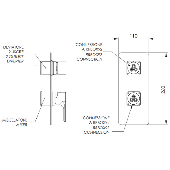 Смеситель для душа Remer Energy EY92KBNPO Никель брашированный матовый Смеситель для душа Remer Energy EY92KBNPO Никель брашированный матовый