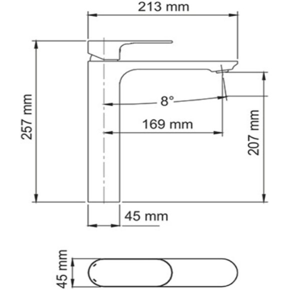 Смеситель для раковины WasserKRAFT Dinkel 5803H Хром Смеситель для раковины WasserKRAFT Dinkel 5803H Хром