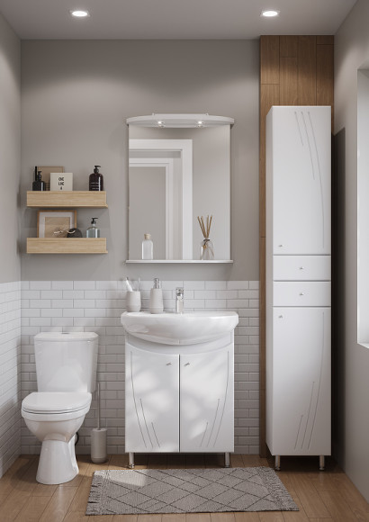 Зеркало Aquaton Минима 65 1A000502MN010 с подсветкой Белое