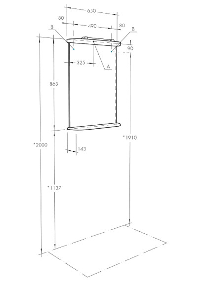 Зеркало Aquaton Минима 65 1A000502MN010 с подсветкой Белое