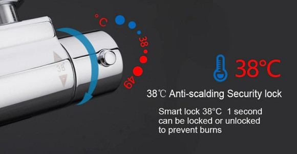 Смеситель для душа Gappo G2090 с термостатом Хром