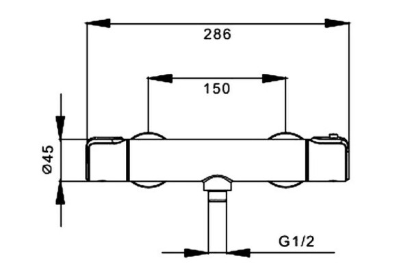 Смеситель для душа Gappo G2090 с термостатом Хром