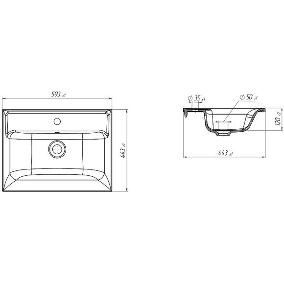 Раковина Marka One Mix 60 Polytitan У79769 Белая Раковина Marka One Mix 60 Polytitan У79769 Белая