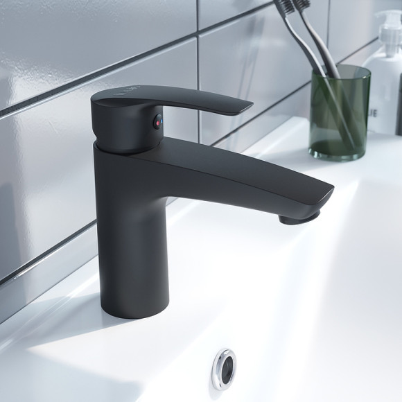 Смеситель для раковины Iddis Ray RAYBL00i01 Черный матовый Смеситель для раковины Iddis Ray RAYBL00i01 Черный матовый