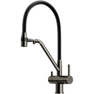 Смеситель для кухни Sancos Dora SC4003GG Вороненая сталь Черный