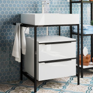 Тумба с раковиной Эстет Comfort Loft 70 ФР-00003613 Белая Тумба с раковиной Эстет Comfort Loft 70 ФР-00003613 Белая