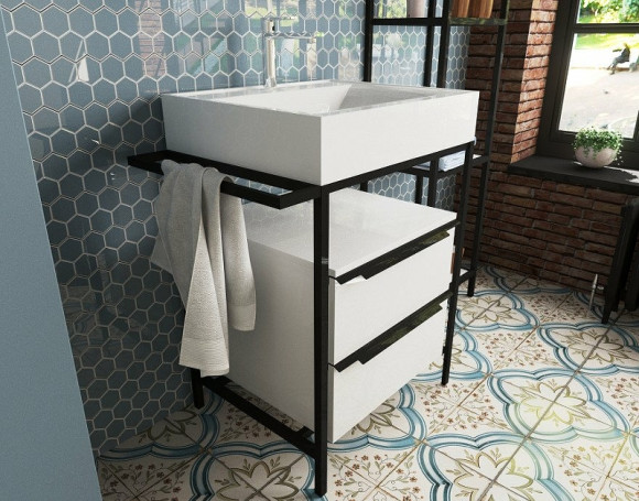 Тумба с раковиной Эстет Comfort Loft 70 ФР-00003613 Белая Тумба с раковиной Эстет Comfort Loft 70 ФР-00003613 Белая