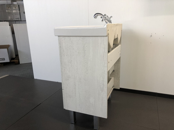 Тумба с раковиной Comforty Никосия 60Н 00004142203 Дуб белый Тумба с раковиной Comforty Никосия 60Н 00004142203 Дуб белый