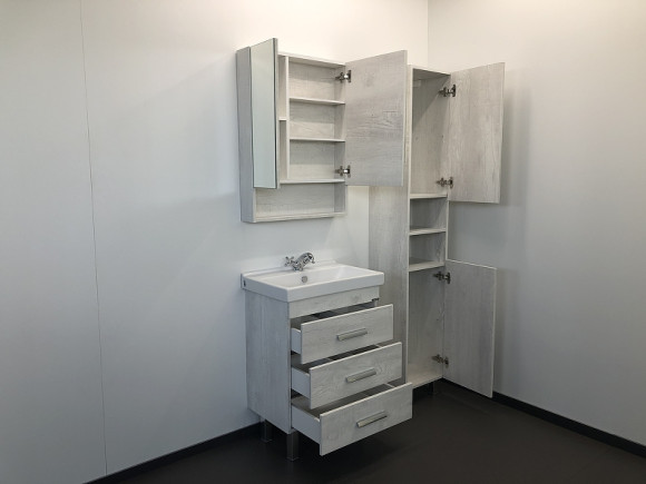 Тумба с раковиной Comforty Никосия 60Н 00004142203 Дуб белый Тумба с раковиной Comforty Никосия 60Н 00004142203 Дуб белый